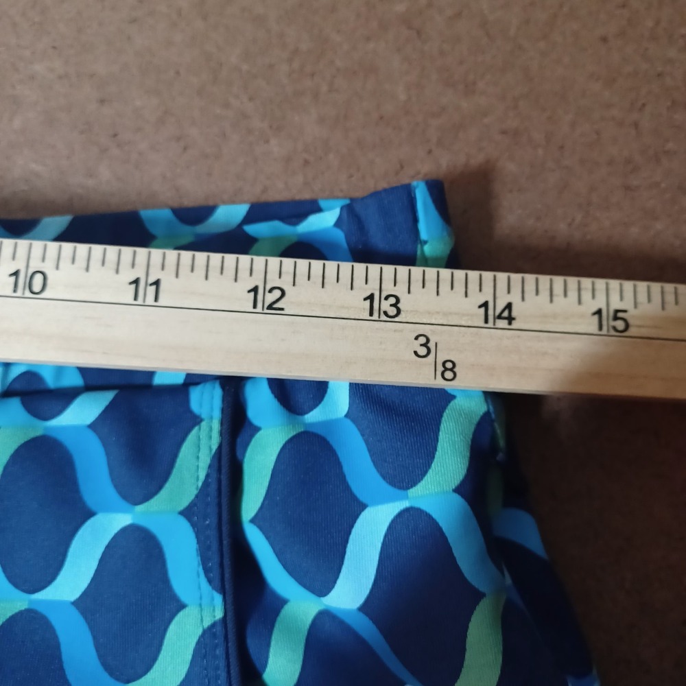J McLaughlin Agnes Skirt Skort S Blue Geometric Floral Coastal Catalina Cloth - Picture 6 of 8